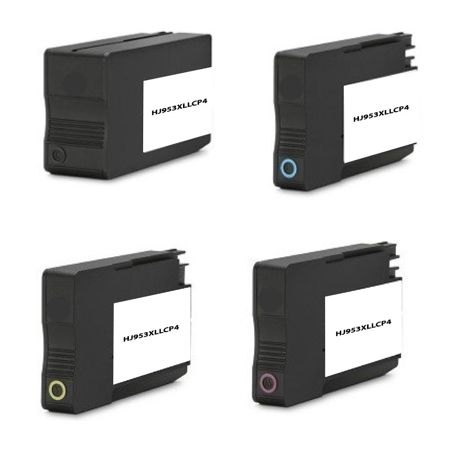 Pack 4 cartouches compatible HP N°953XL remplace 3HZ52AS N/C/M/J