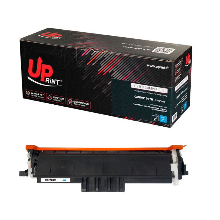 Uprint toner compatible CANON 067H remplace 5105C002 Cyan